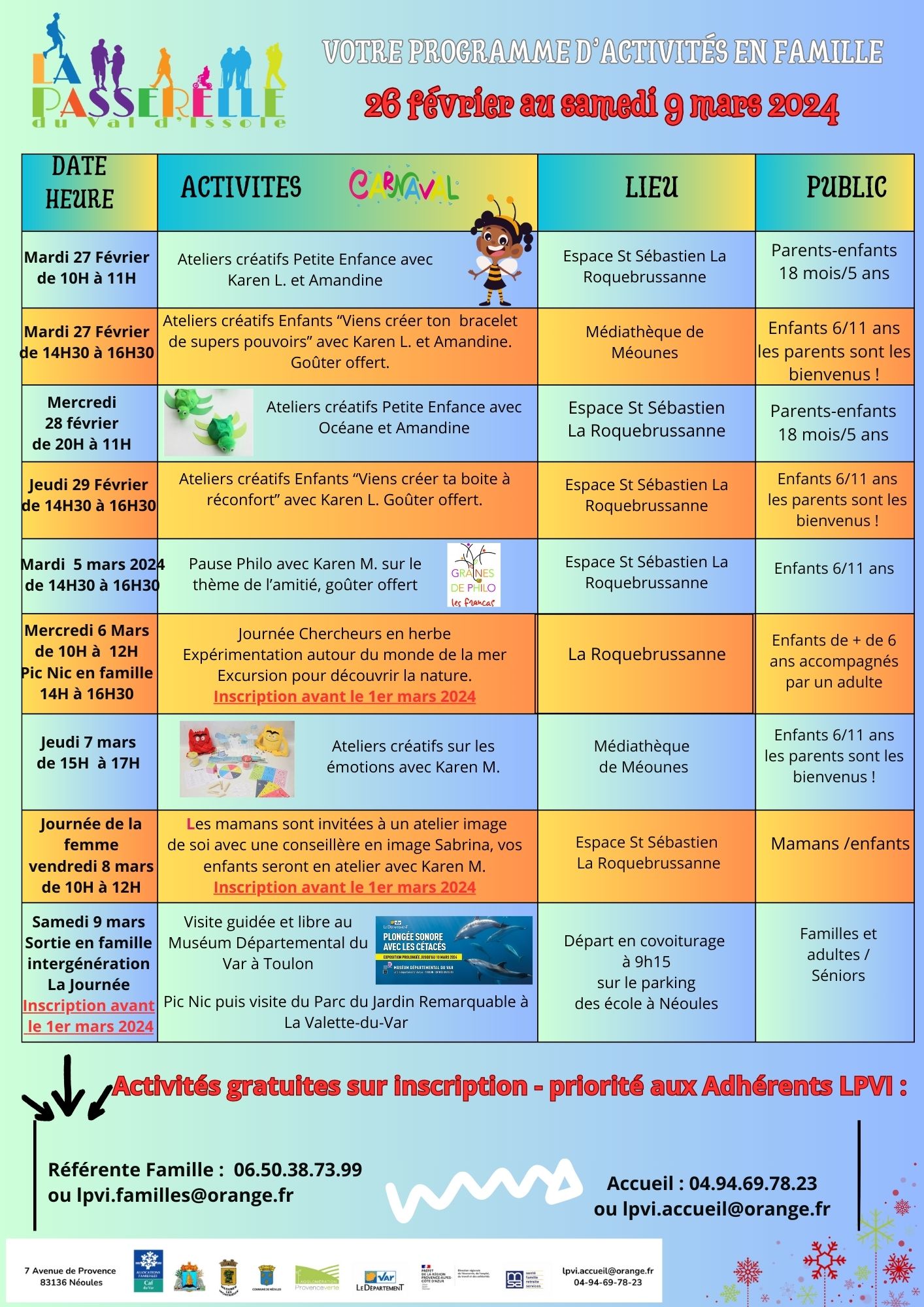 LPVI Programme vacances de février 2024