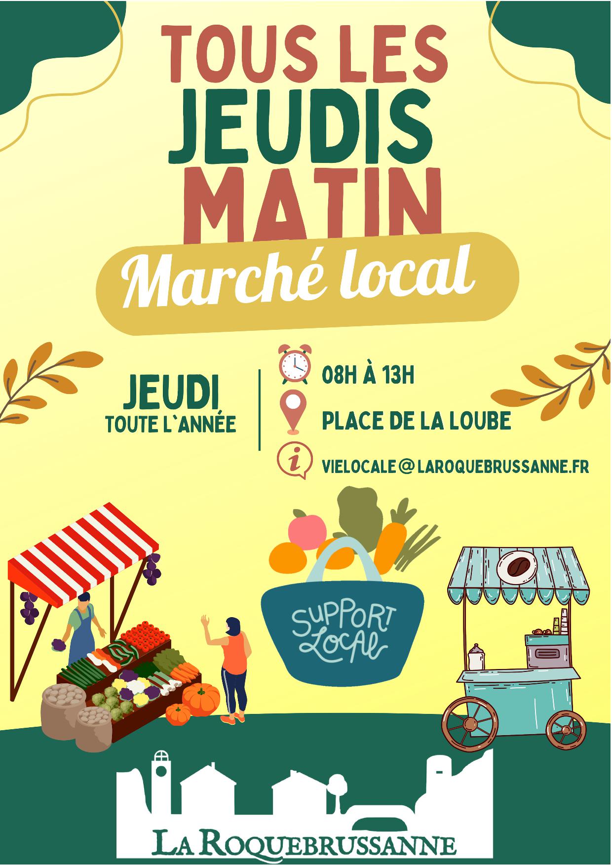 Beige and Green Illustrative Morning Pop up Market Poster